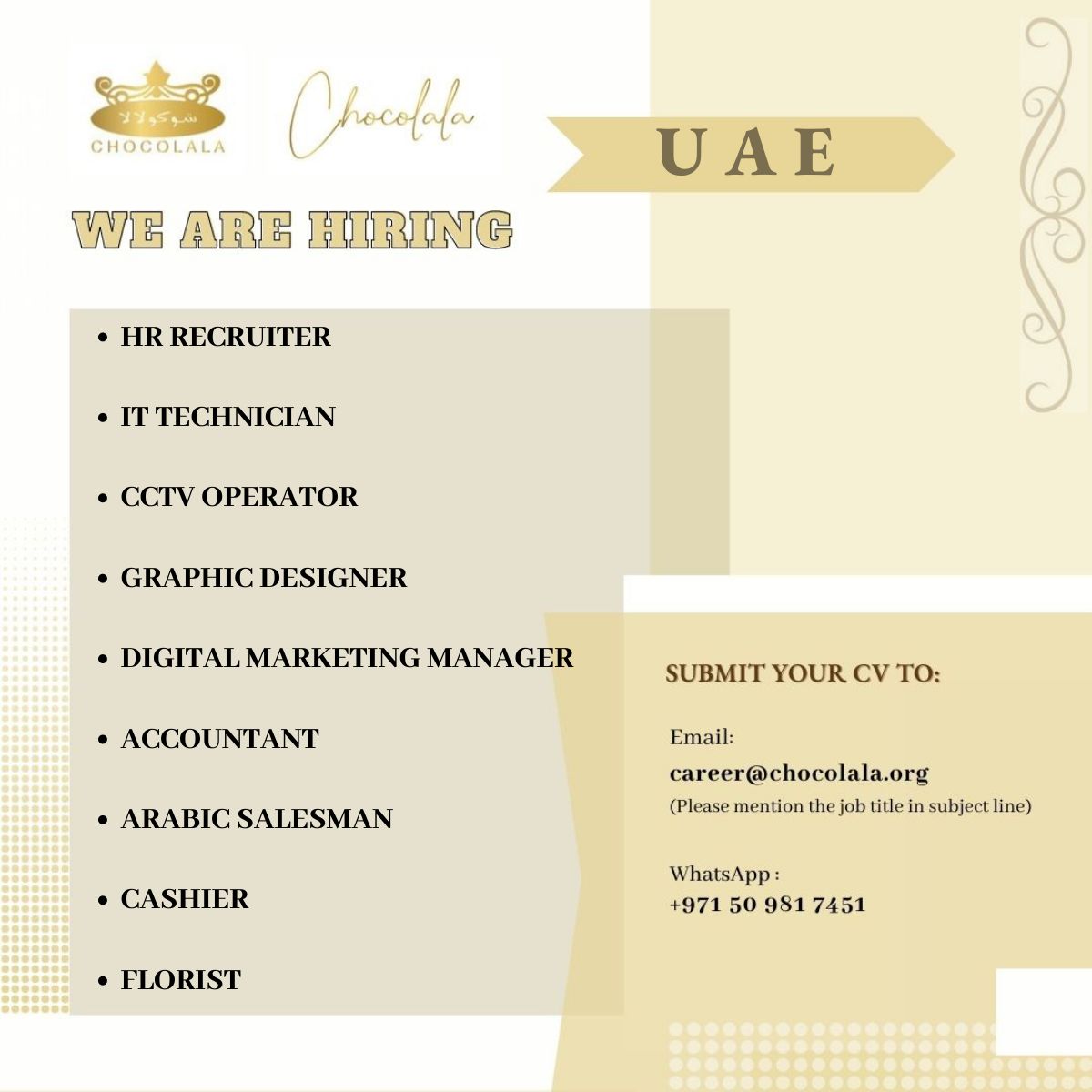  Apply now to latest jobs in Dubai, UAE, Saudi, Qatar and other Gulf