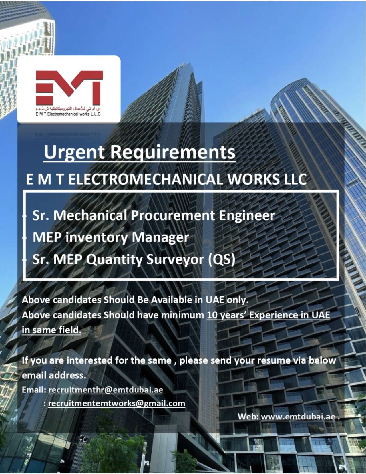  Apply now to latest jobs in Dubai, UAE, Saudi, Qatar and other Gulf