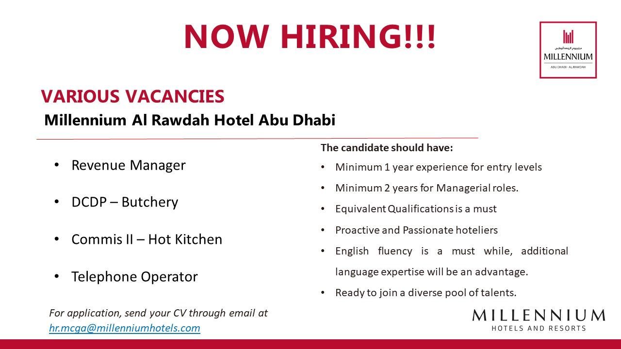 Millennium Hotels And Resorts Careers 1683634795200