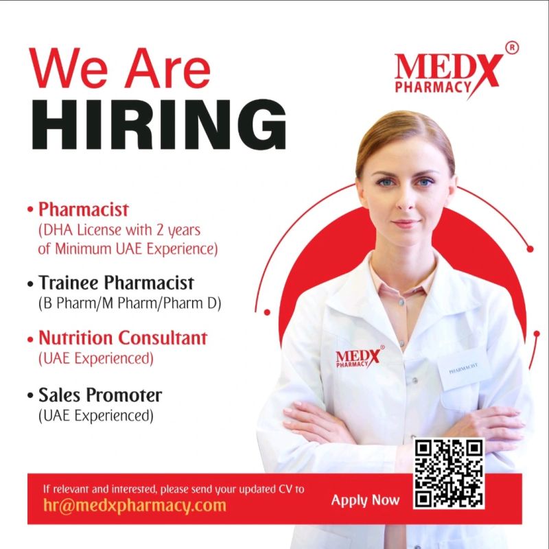 Medx Pharmacy Latest Job Openings Uae Pharmacy Jobs 2023